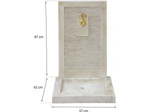 ETNA" fontein - gereconstitueerde steen - 57 x 42 x 87 cm Beige 2