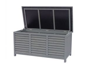 Opbergbox houten tuinkist "Macao" - 130 x 64 x 60 cm - Antraciet 2