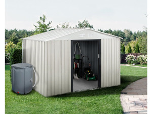 Metalen tuinhuis "Nebraska" - 5,29 m² met goot en wateropvangbak 2