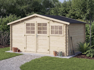Houten tuinhuis "Rocval" - 456 x 425 x 232 cm - 19,42 m² - 28 mm 2