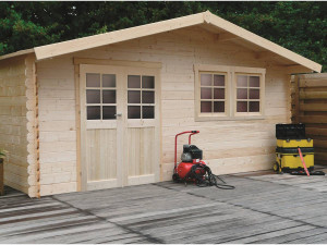 Houten tuinhuisje "Vernier" - 34.84 m² - 6.05 x 5.75 x 2.53 m - 28 mm 2