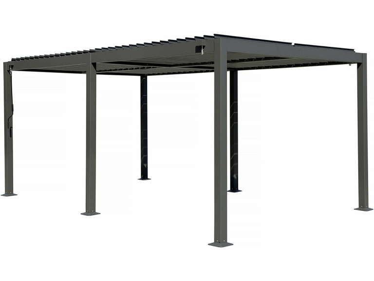 Zelfdragende aluminium bioklimatologische pergola "Kensington" - 3 x 5 m - Grijs