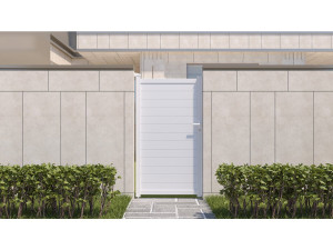 Tuinpoort tuindeur aluminium "Eric" - 101,2 x 180,9 cm - Wit 2