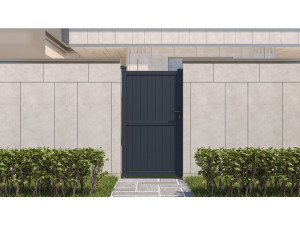 Tuinpoort tuindeur aluminium "Maurice" - 101,2 x 180,9 cm - Grijs 2