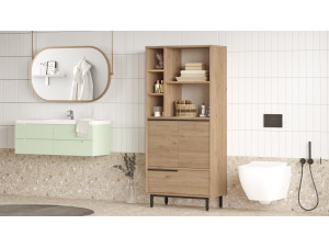Houten kledingkast "Calvin" - 74 x 35 x 161 cm - Bruin 2