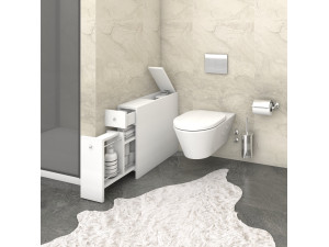Houten "Smart" badkamermeubel - 20 x 60 x 55 cm - Wit 2