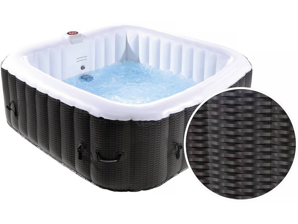 Leuke PVC Opblaasbare Spa - 6 plaatsen - Bruin/Creme