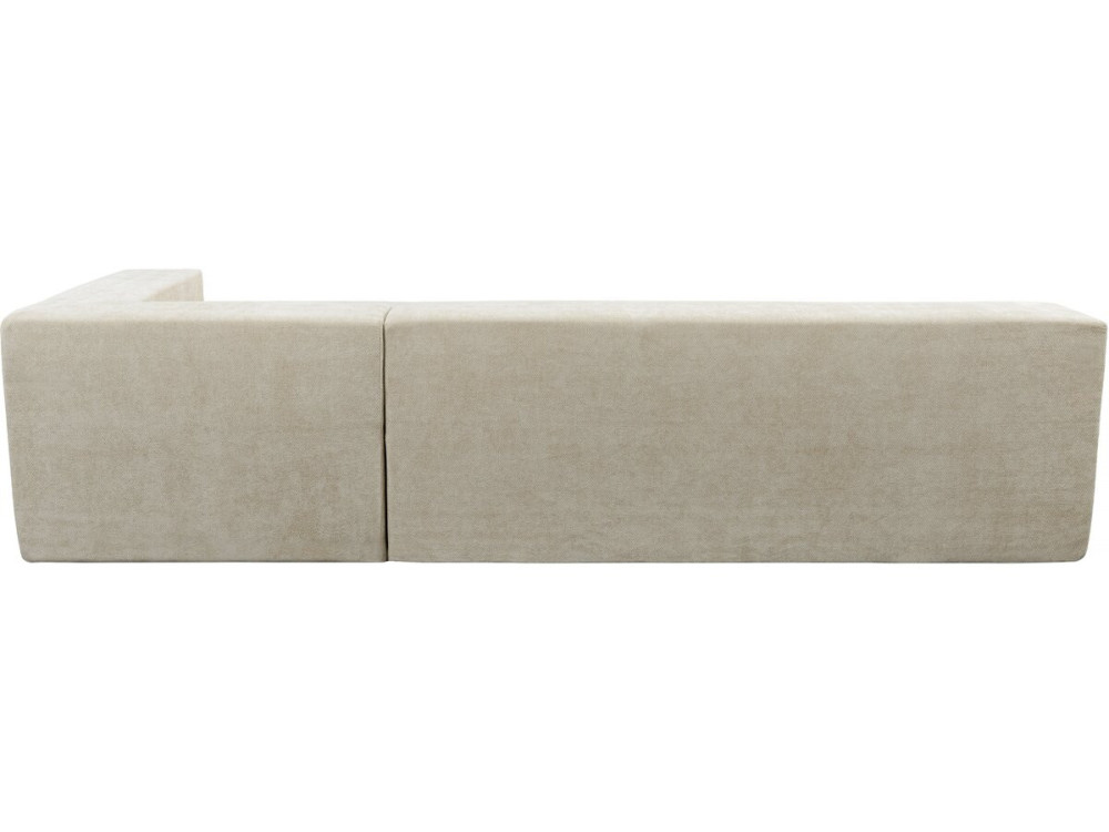 "Tessaro" hoekbank met structuurstof - 4-zits - Beige