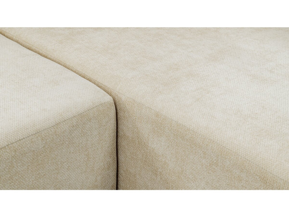 "Tessaro" hoekbank met structuurstof - 4-zits - Beige