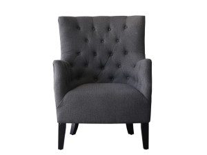 Stoel fauteuil Scandinavisch design stof "Duchesse" - 76 x 83 x 100,5 cm - Grijs 2