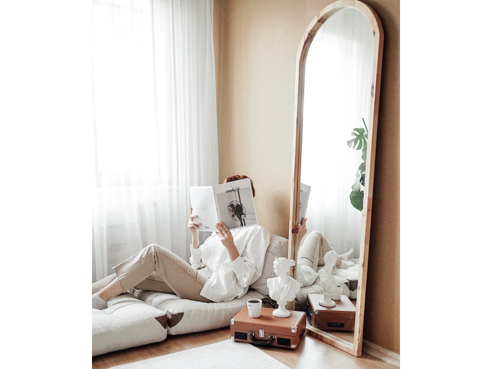 Stoffen fauteuil-bed Fold - 80 x 60 x 70 cm - Crème