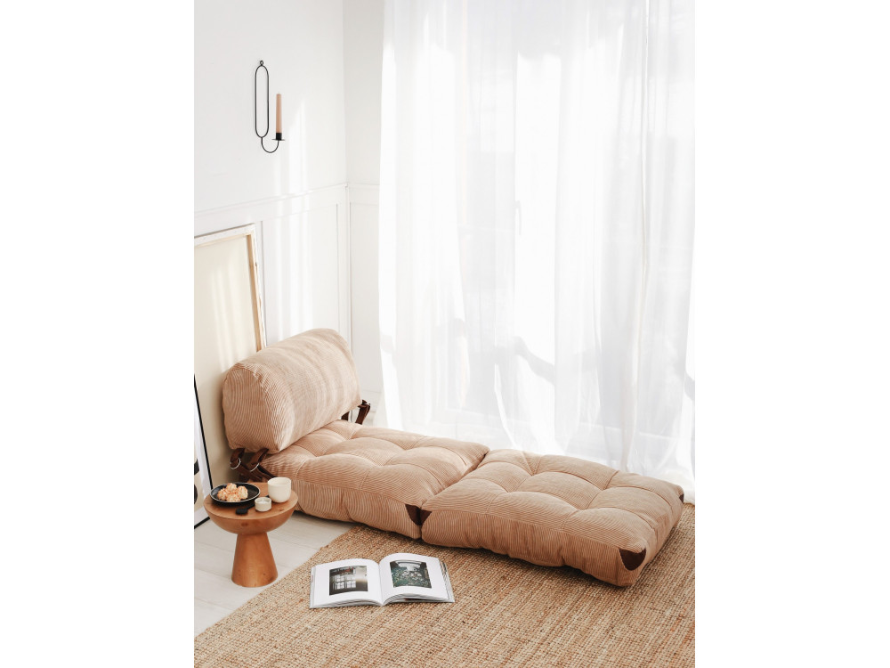 Stoffen fauteuil-bed Fold - 80 x 60 x 70 cm - Bruin