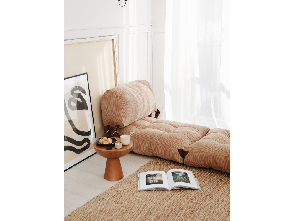 Stoffen fauteuil-bed Fold - 80 x 60 x 70 cm - Bruin