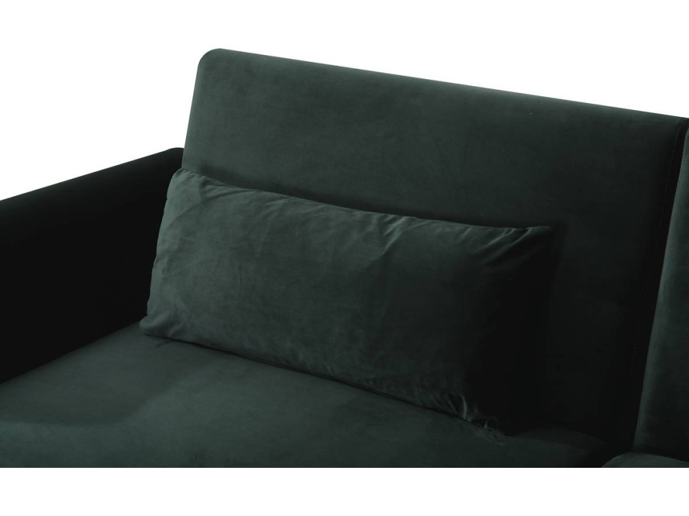 Slaapbank bankstel velours "Donia" - 203 x 81 x 83 cm - 3 zits - Groen Donkergroen