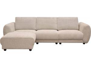 Ottoman hocker poef voor bank slaapbank "Saint Germain" - Beige - lichtbruin 2