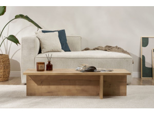 Harbor" houten salontafel - 120 x 45 x 30 cm - Saffier Eik 2