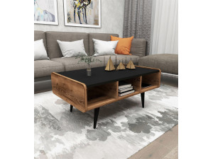 Houten salontafel "Line" - 90 x 56 x 40 cm - Licht walnoot 2