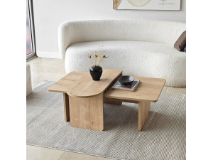 Paris" houten salontafel set 105 x 60 x 35 cm - Brons 2