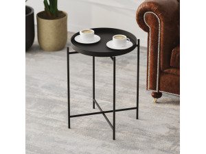 Metalen salontafel "Sheby" 46 x 46 x 56 cm - Zwart 2