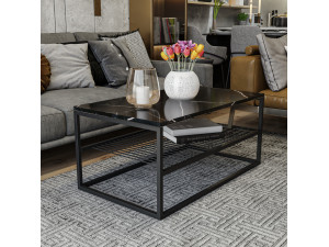 Houten salontafel "Asude" - 95 x 55 x 42 cm - Zwart 2