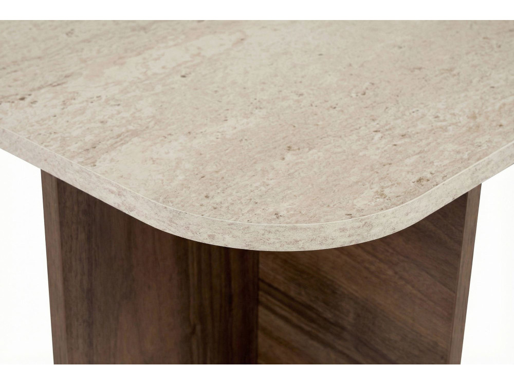Houten salontafel "Akira" - 120 x 60 x 41 cm - Travertin