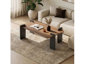 Houten salontafel "Renard" - 120 x 60 x 35 cm - Lichtbruin 2