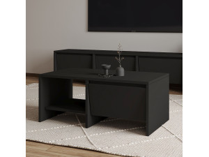 Houten salontafel "Laris" - 90 x 45 x 35 cm - Zwart 2