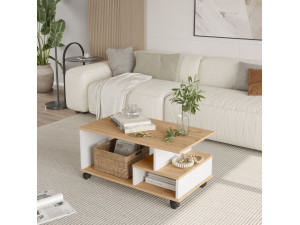 MIN9" houten salontafel - 90 x 51 x 42 cm - Wit 2