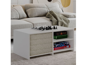 Houten salontafel "Gord" - 90 x 45 x 44 cm - Wit 2
