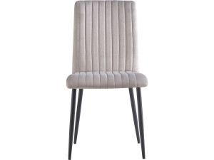 Stoelen set 2 stuks eetkamerstoelen velour fluweel "Henley" - Grijs lichtgrijs 2