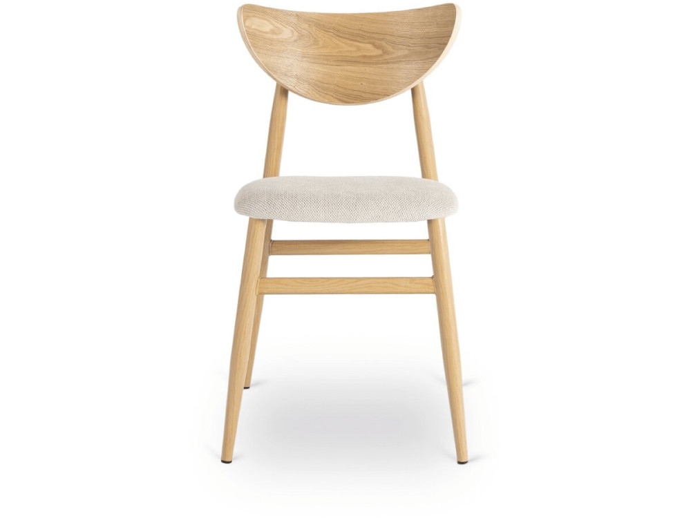 Set van 2 houten eetkamerstoelen "Lumbra" Scandinavische stijl - Beige