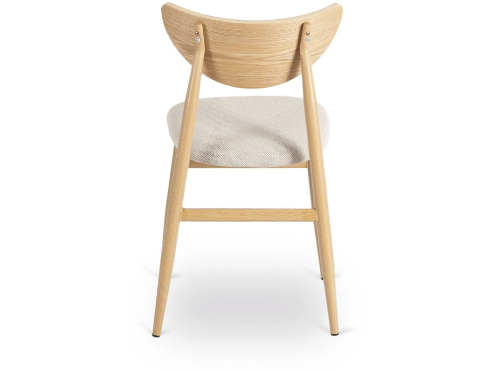 Set van 2 houten eetkamerstoelen "Lumbra" Scandinavische stijl - Beige