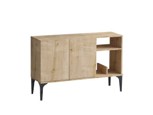 Houten buffetkast "Oscar" - 120 x 40 x 80 cm - Zwart Saffier Eik