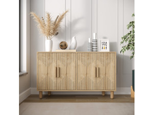 Houten buffetkast "Roger" - 120 x 29 x 73 cm - Saffier Eik 2