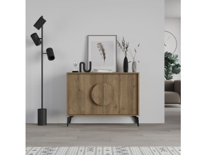 Houten dressoir "Gora" - 110 x 36 x 82 cm - Bruin 2