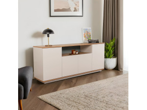 Houten dressoir "Arista" - 180 x 44 x 75 cm - Beige 2