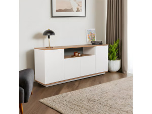 Houten dressoir "Arista" - 180 x 44 x 75 cm - Wit 2