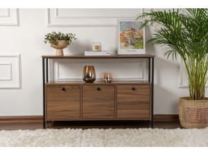 Houten dressoir "Solace" - 120 x 30 x 77 cm - Bruin 2
