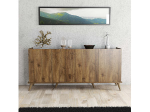 Houten dressoir "Elegante" - 180 x 45 x 80 cm - Bruin 2