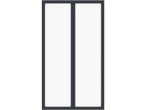 Aluminium atelieroverkapping „Panorama“ – 60 x 105 cm – Zwart