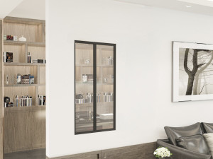 Aluminium atelieroverkapping „Panorama“ – 60 x 105 cm – Zwart 2
