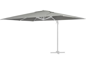 Doek parasol vrijhangend tuin zweefparasol "Sun 3" - 3 x 3 m - Grijs lichtgrijs