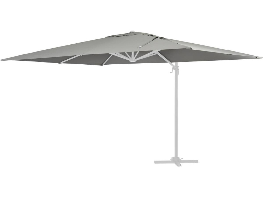 Doek parasol vrijhangend tuin zweefparasol "Sun 3" - 3 x 3 m - Grijs lichtgrijs