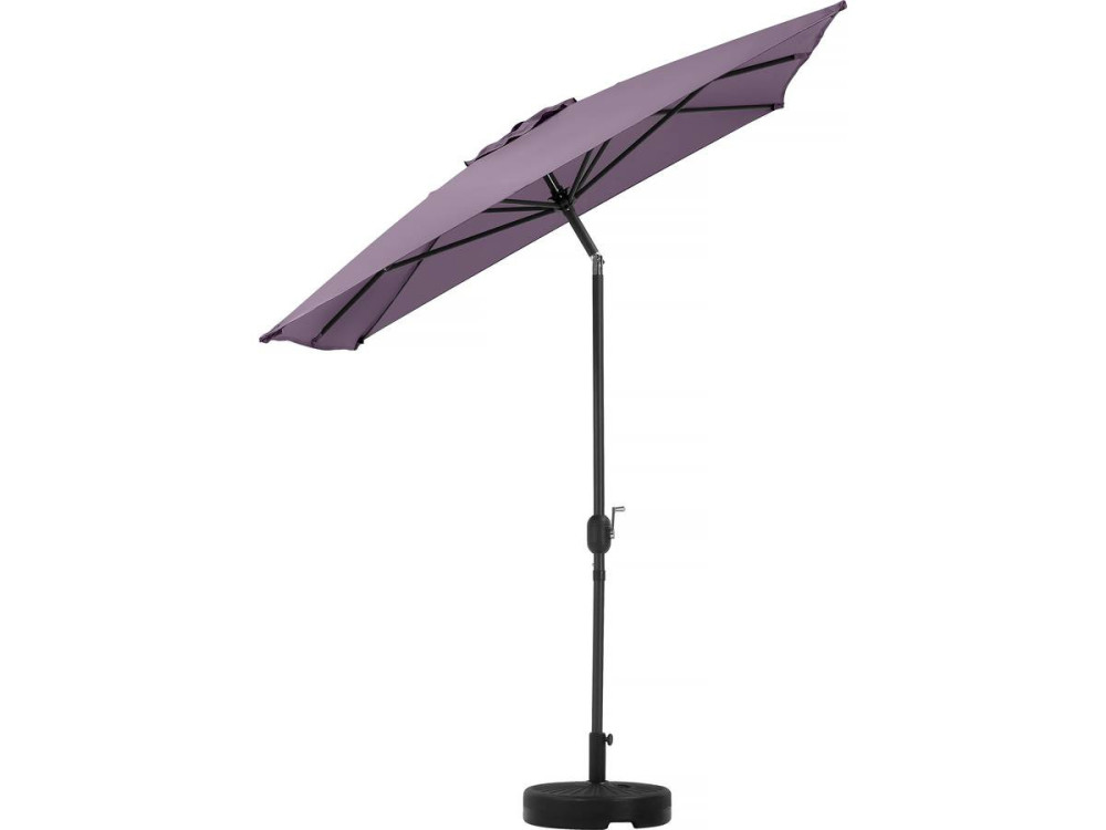 Parasol tuin tuinparasol "Sol 2" - Rechthoekig - 2 x 3 m - Paars + inclusief parasolvoet tegel / parasoltegels