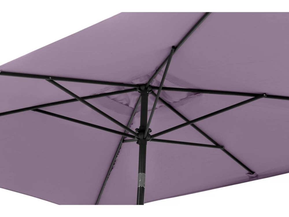 Parasol tuin tuinparasol "Sol 2" - Rechthoekig - 2 x 3 m - Paars + inclusief parasolvoet tegel / parasoltegels