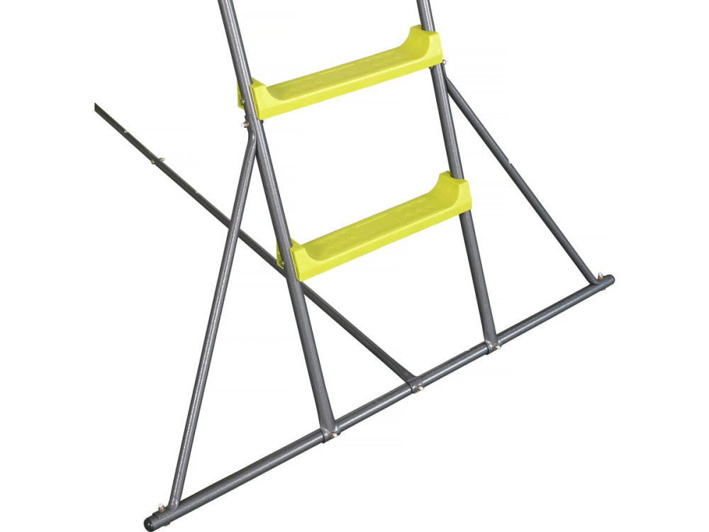 Glijbaan dubbele golf buitenspeelgoed "Poly" groen - 240 x 120 x 156 cm