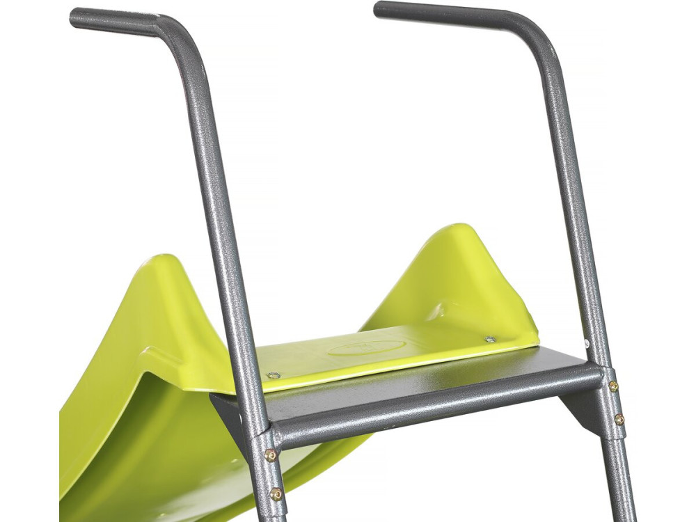 Glijbaan dubbele golf buitenspeelgoed "Poly" groen - 240 x 120 x 156 cm