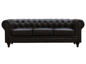 Chesterfield "Aliza" vaste bank - 3 zits - bruin 2