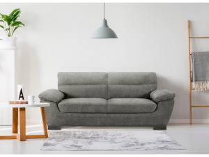 Bank bankstel stoffen meubel "Dallas" - 210 X 88 X 90 cm - 3 zits - Grijs 2