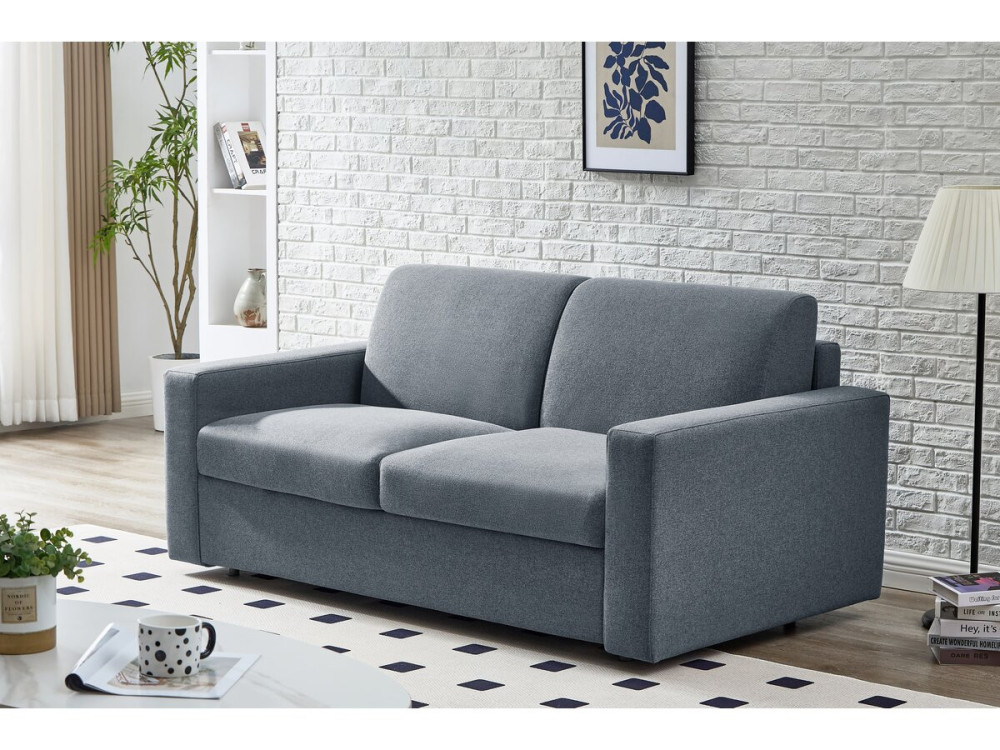 "Diana" express omvormbare stoffen bank - 120 cm bed - 2 plaatsen - Grijs